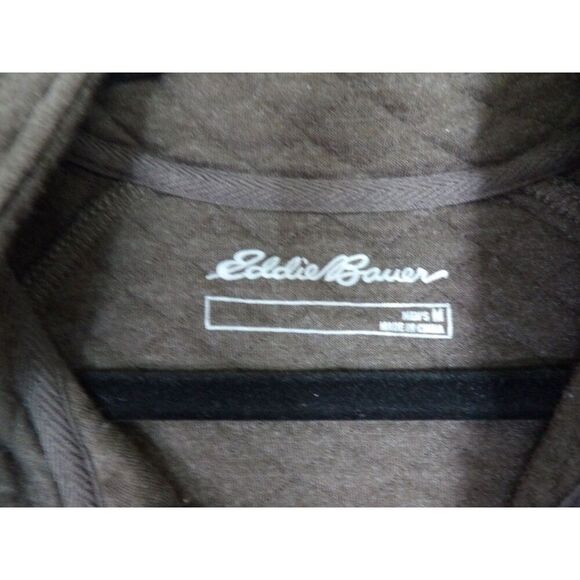 Eddie‎ Bauer Brown 1/4 Snap Quilted Pullover w/ Kangaroo Pocket | Medium - Picture 10 of 10